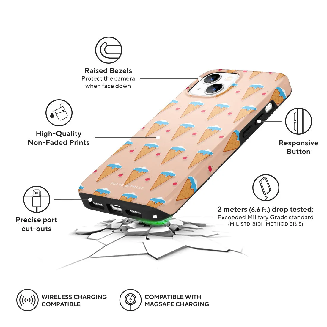 Fujisan Peach Ice Cream - iPhone 13 Case
