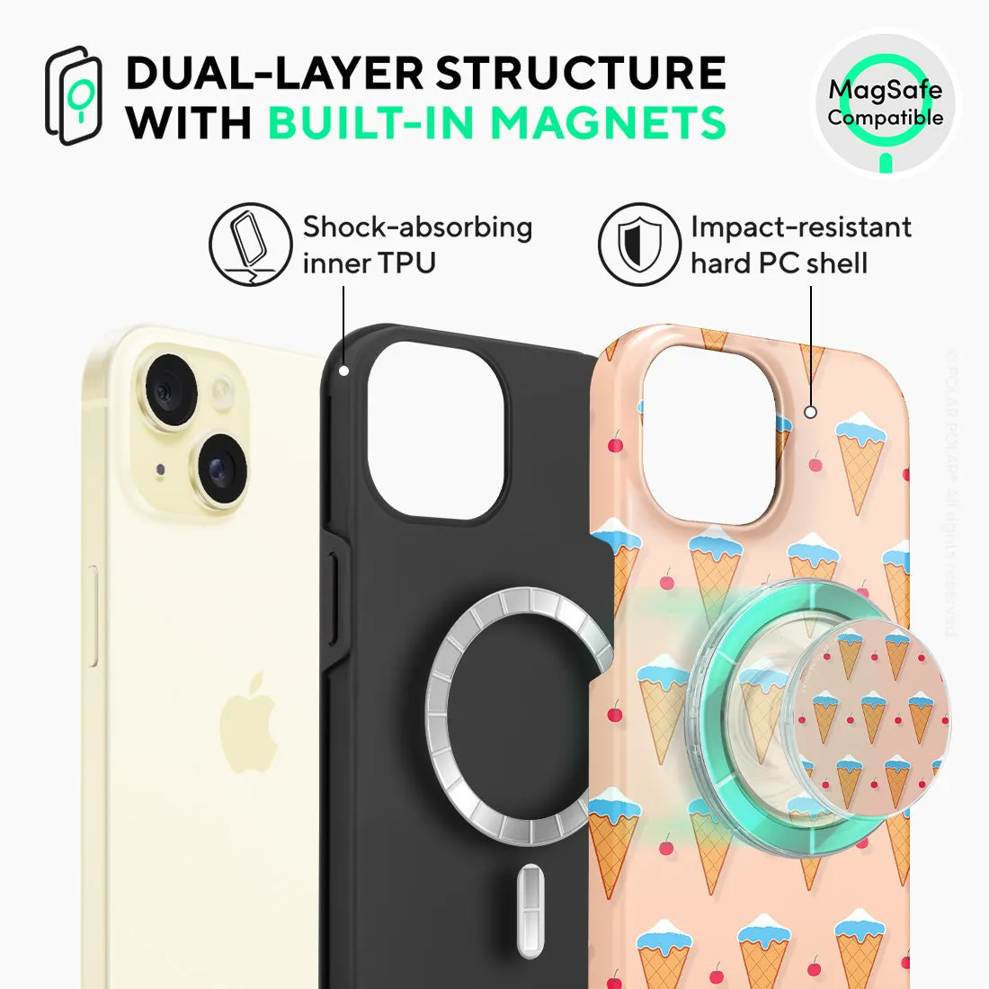 Fujisan Peach Ice Cream - iPhone 15 Case