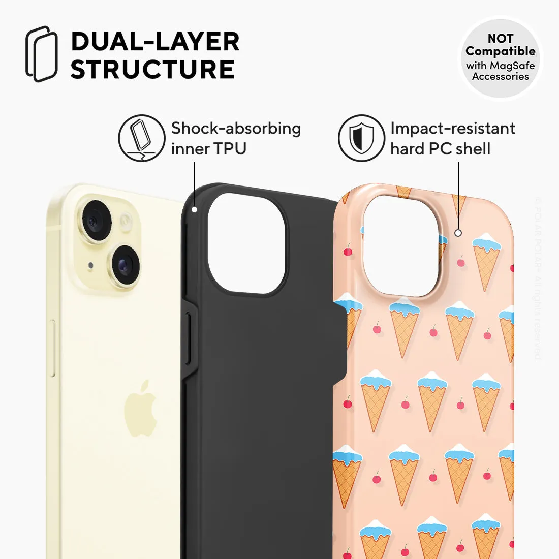 Fujisan Peach Ice Cream - iPhone 15 Case