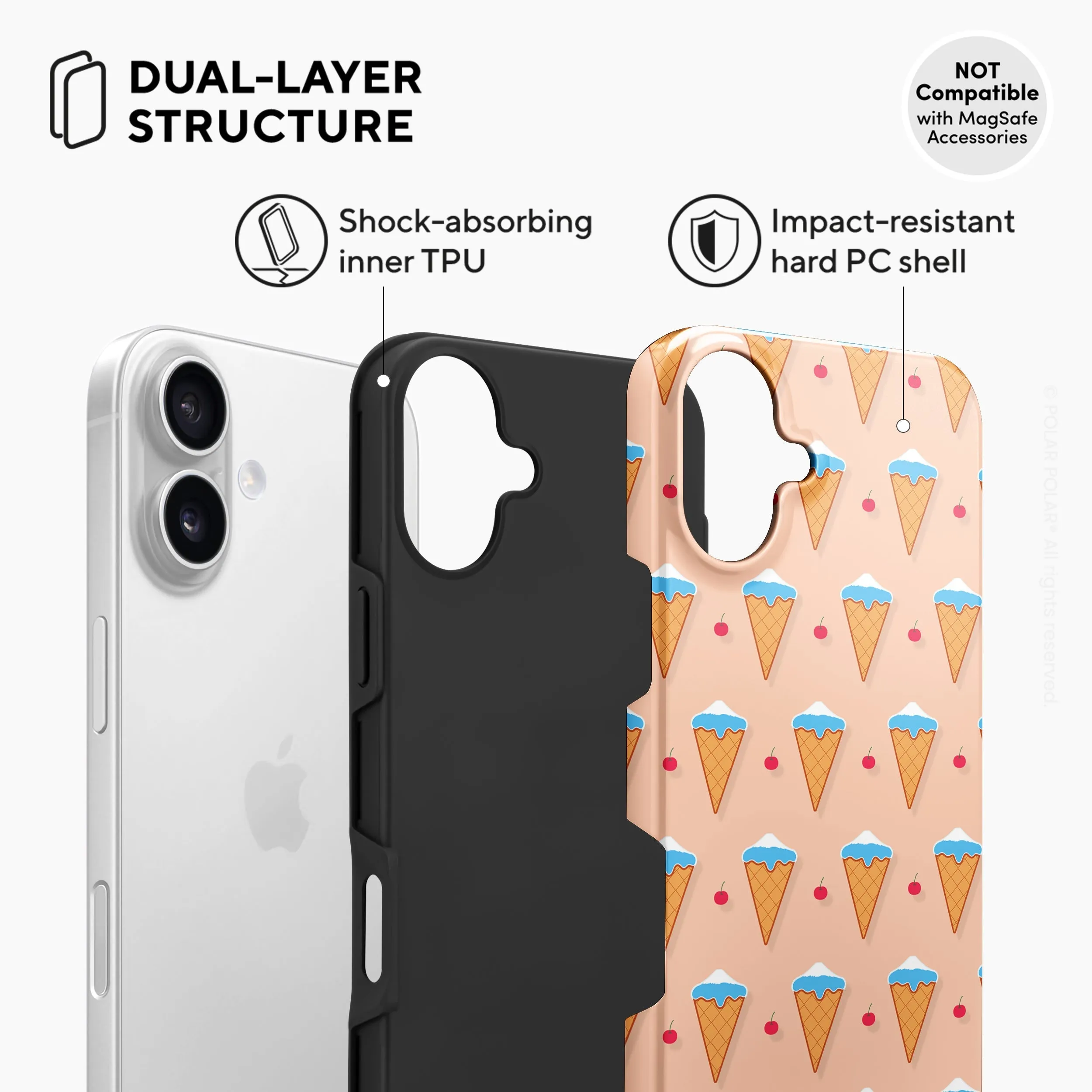 Fujisan Peach Ice Cream - iPhone 16 Case