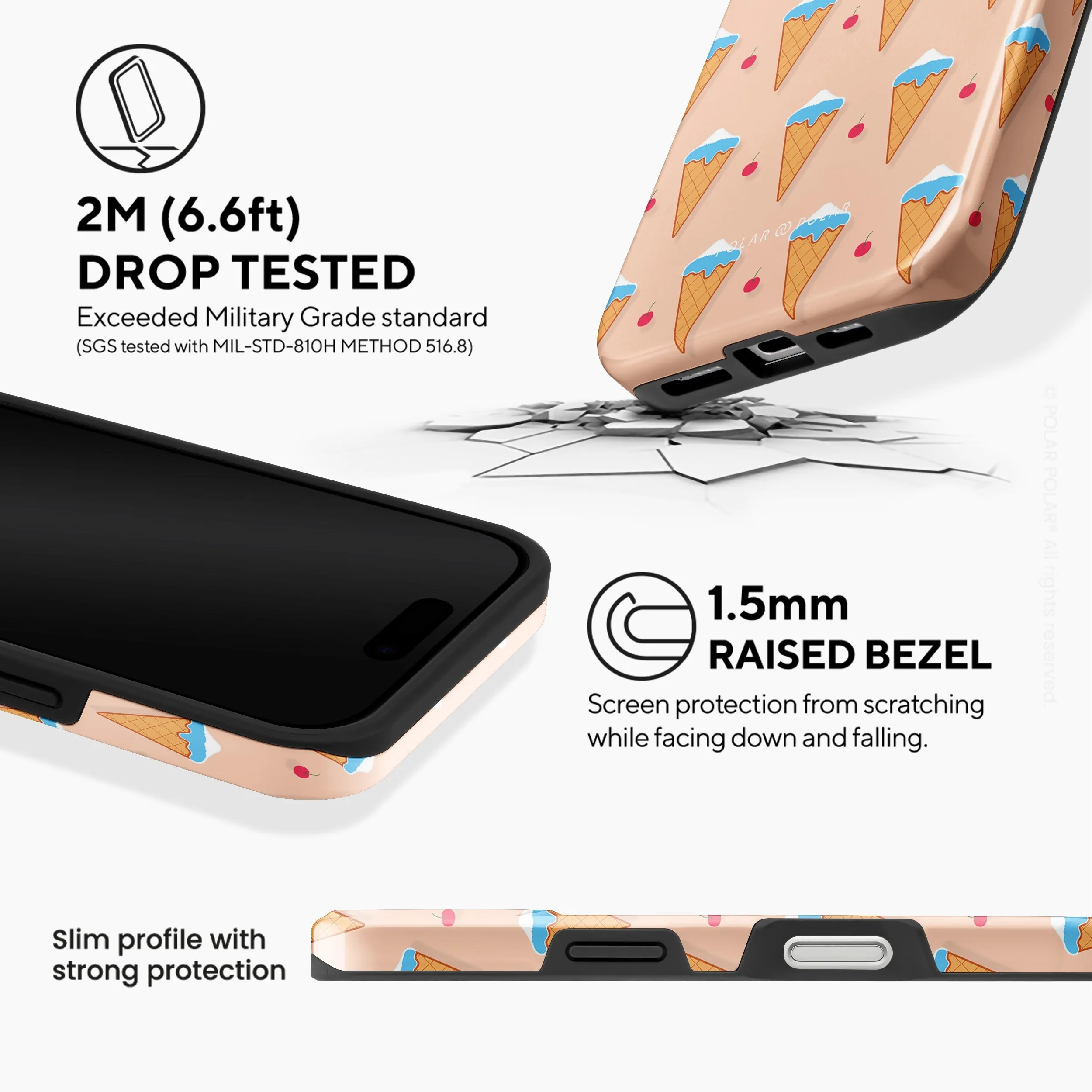 Fujisan Peach Ice Cream - iPhone 16 Case