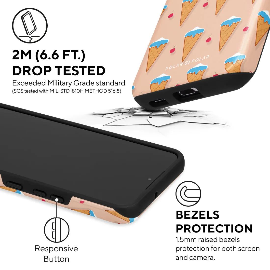 Fujisan Peach Ice Cream - Samsung Galaxy S22 5G Case