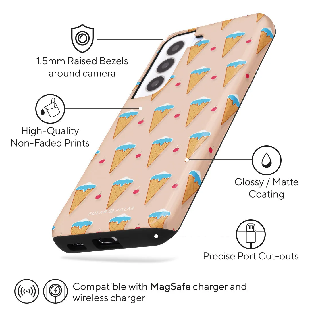 Fujisan Peach Ice Cream - Samsung Galaxy S22 5G Case