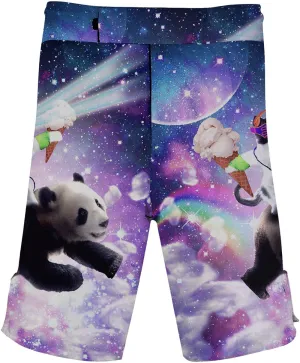 Funny Outer Space Cat Llama MMA BJJ Shorts