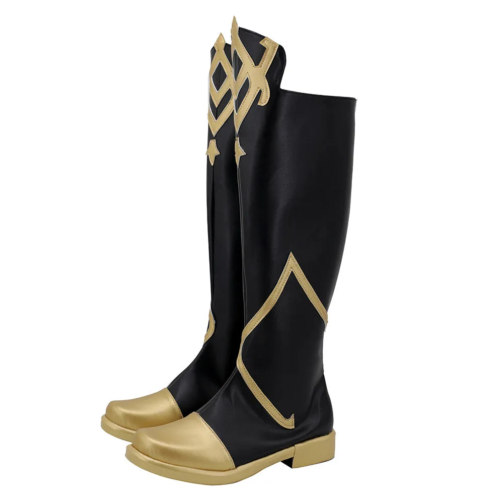Genshin Impact Traveler  Cosplay Shoes Boots Halloween Costumes Accessory Custom Made