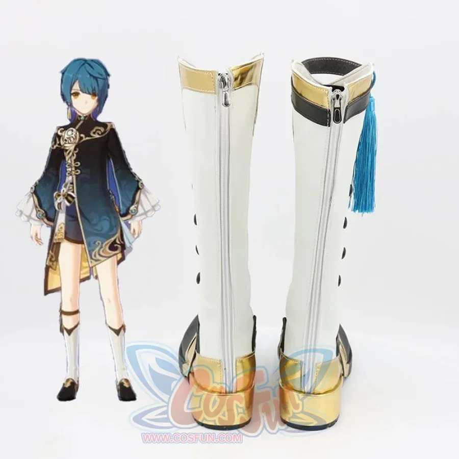 Genshin Impact Xingqiu Cosplay Shoes C00452