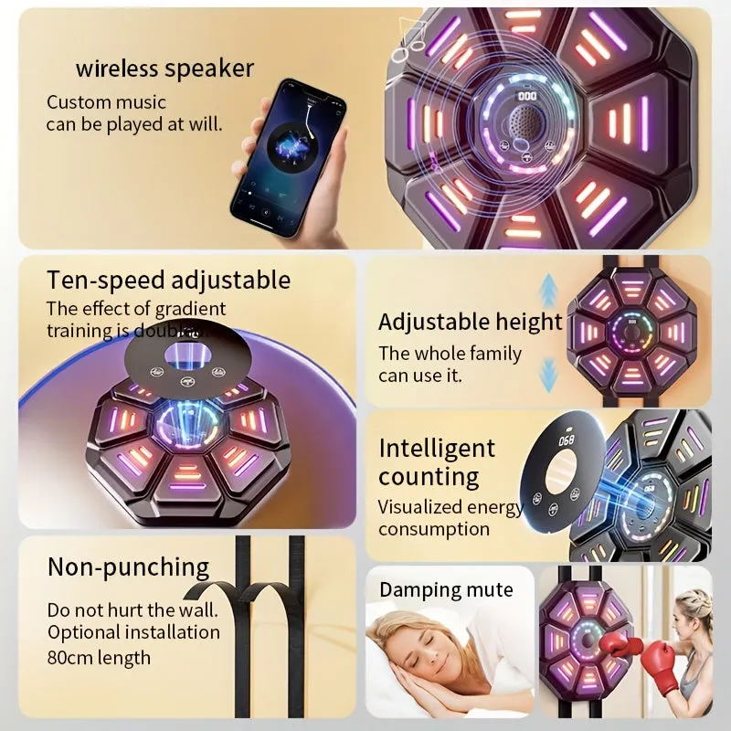 Gloved Music Boxing Machine with 8-Target Surface and Gloves