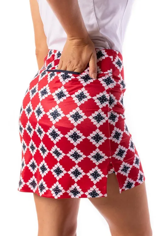 Golftini  Pull On Ruffle Stretch Skort  SERENDIPITY   17.5"