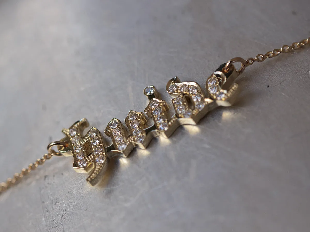 Gothic Name Necklace