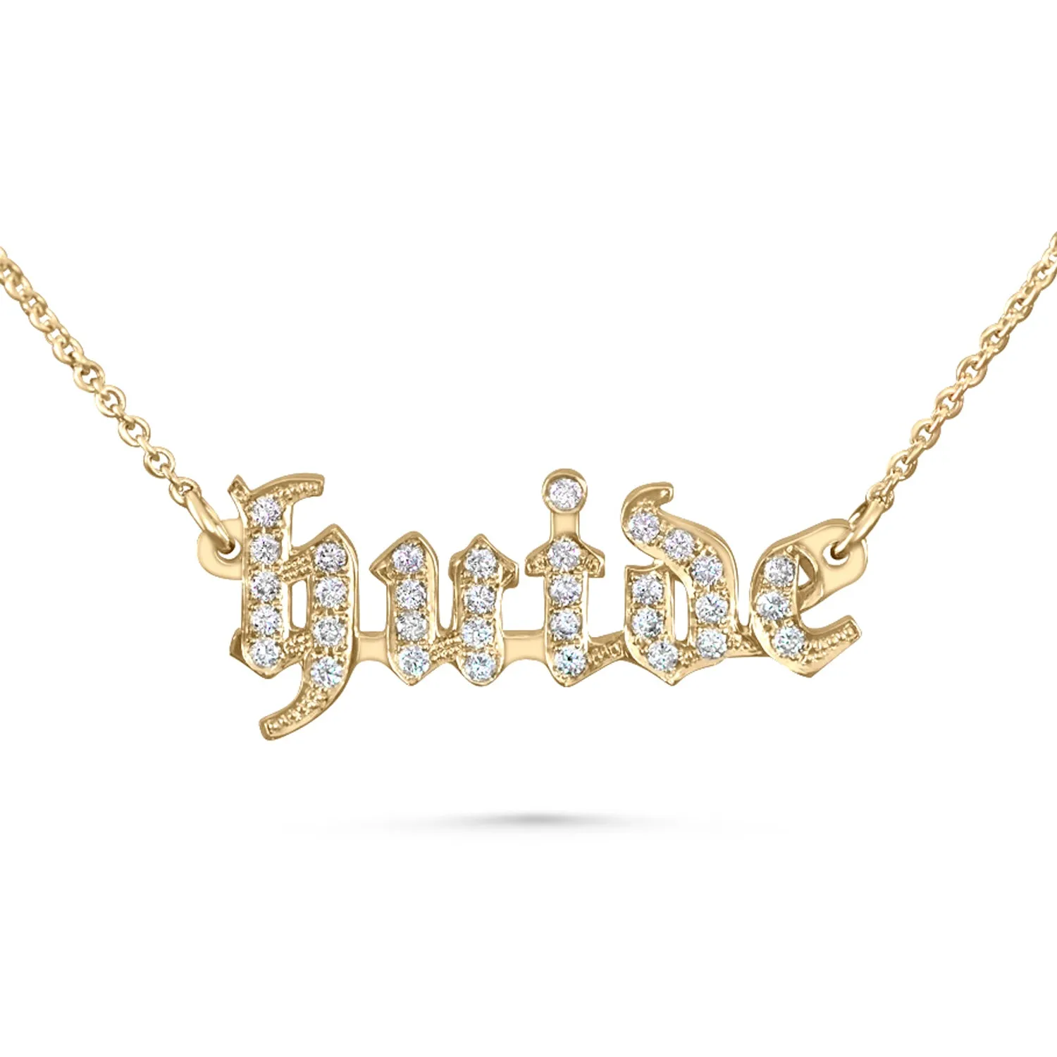 Gothic Name Necklace