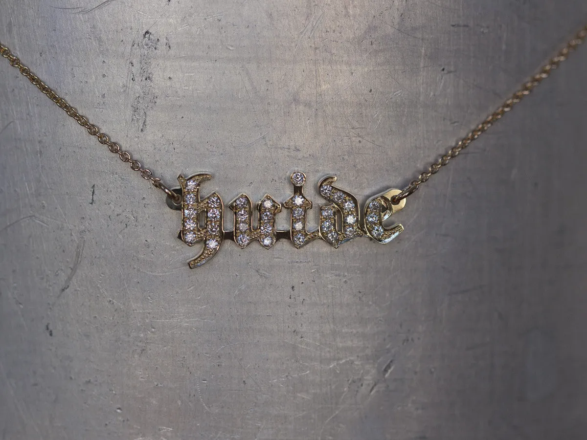 Gothic Name Necklace