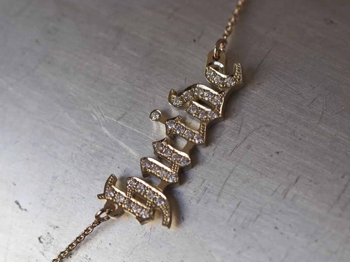 Gothic Name Necklace