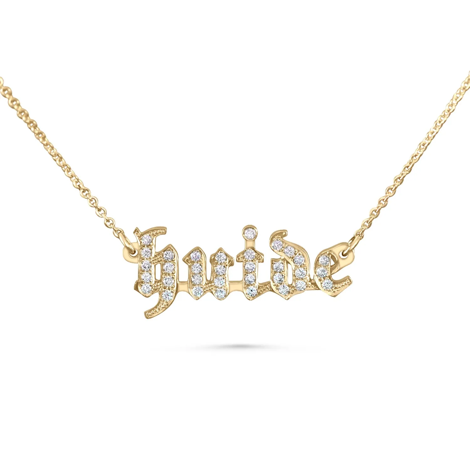 Gothic Name Necklace