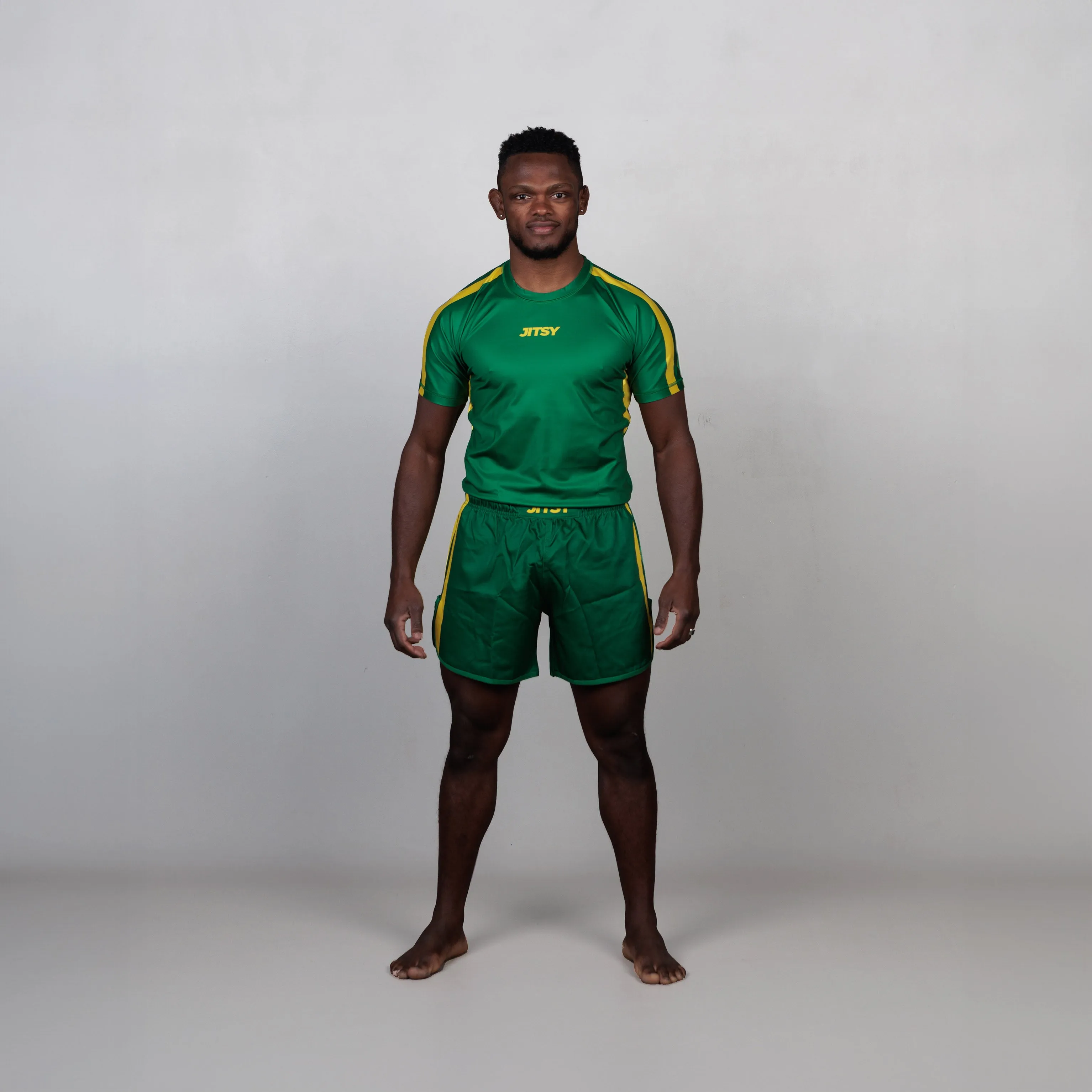 Green & Gold Rash Guard - Men