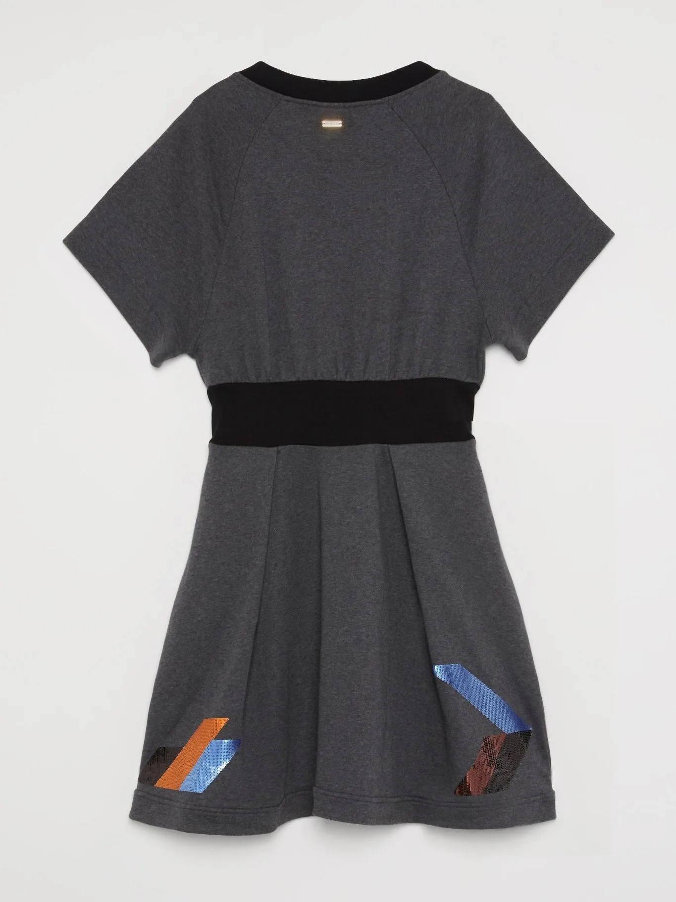 Grey Sequin Detail Mini Dress