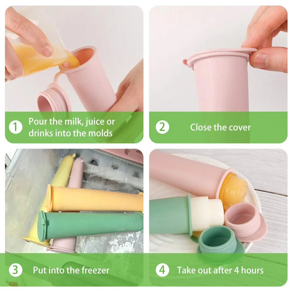 Haakaa Silicone Popsicle Molds for Kids, 4 pcs