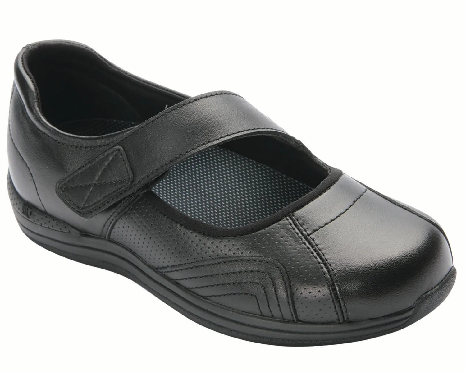 HEATHER Black Leather