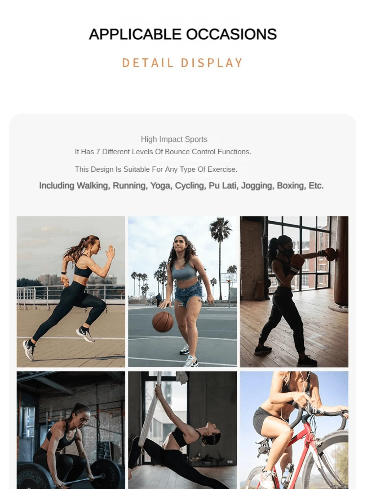 High Impact Bounce Adjustable Workout Bra Nude