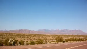 Highway and Mountains in the Distance