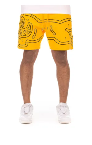Icecream Over And Out Saffron Shorts
