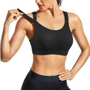 Junlan Women High Impact Front Adjustable Wirefree Padded Racerback Bra