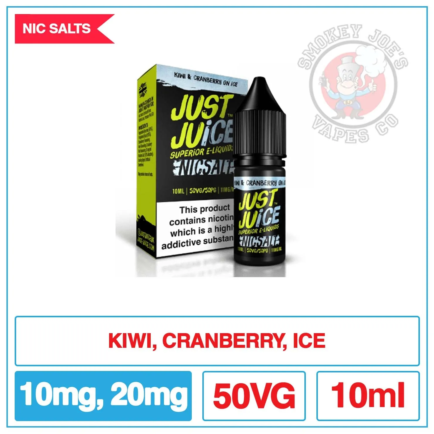 Just Juice Nic Salt - Kiwi Cranberry on Ice