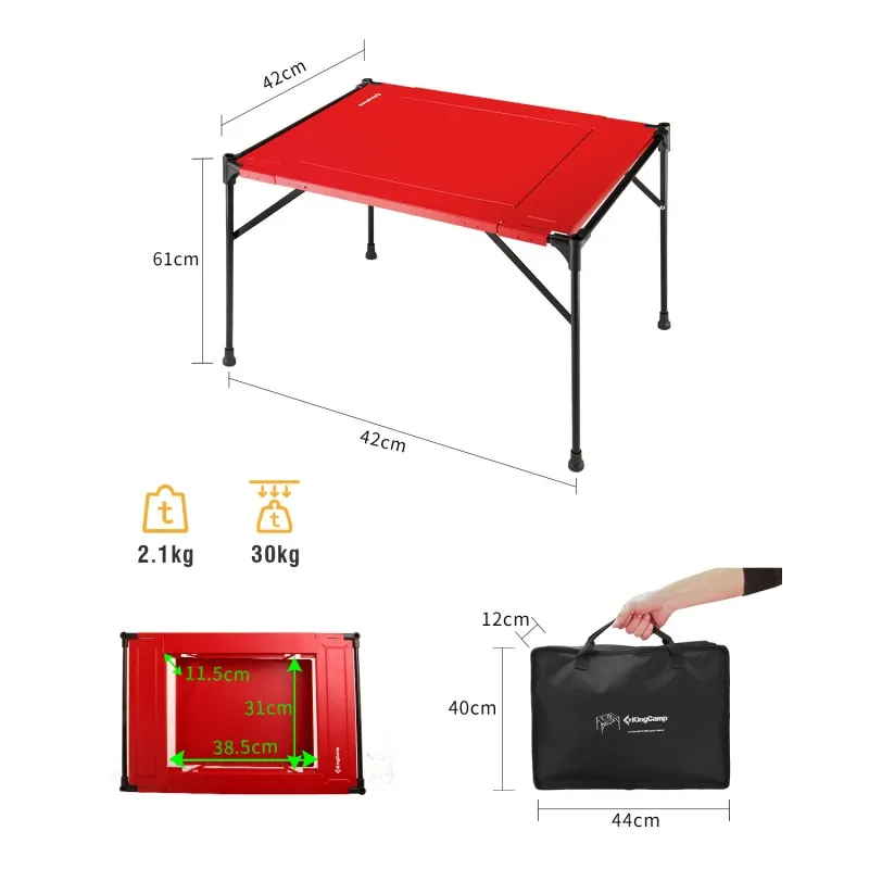 KingCamp - Ultralight Grilling Table (Red)
