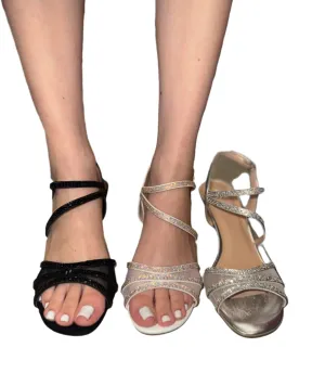 KITTEN HEEL WITH RHINESTONE AND MESH DETAIL PARADE-S