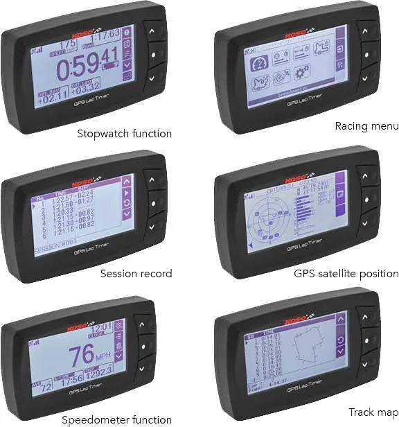 KOSO BA045100 GPS Lap Timer