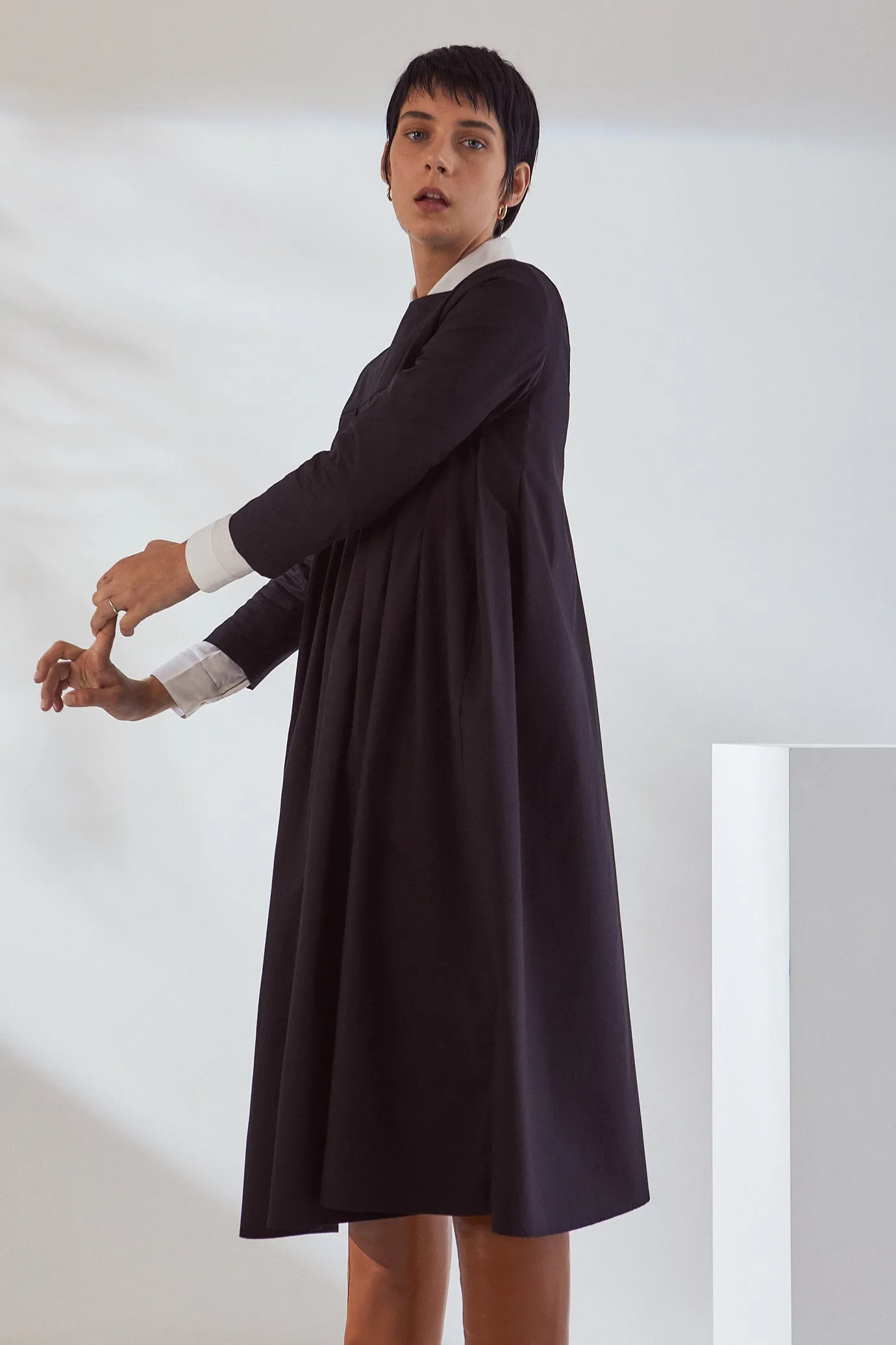 Kowtow Atelier Pleat Dress - Black