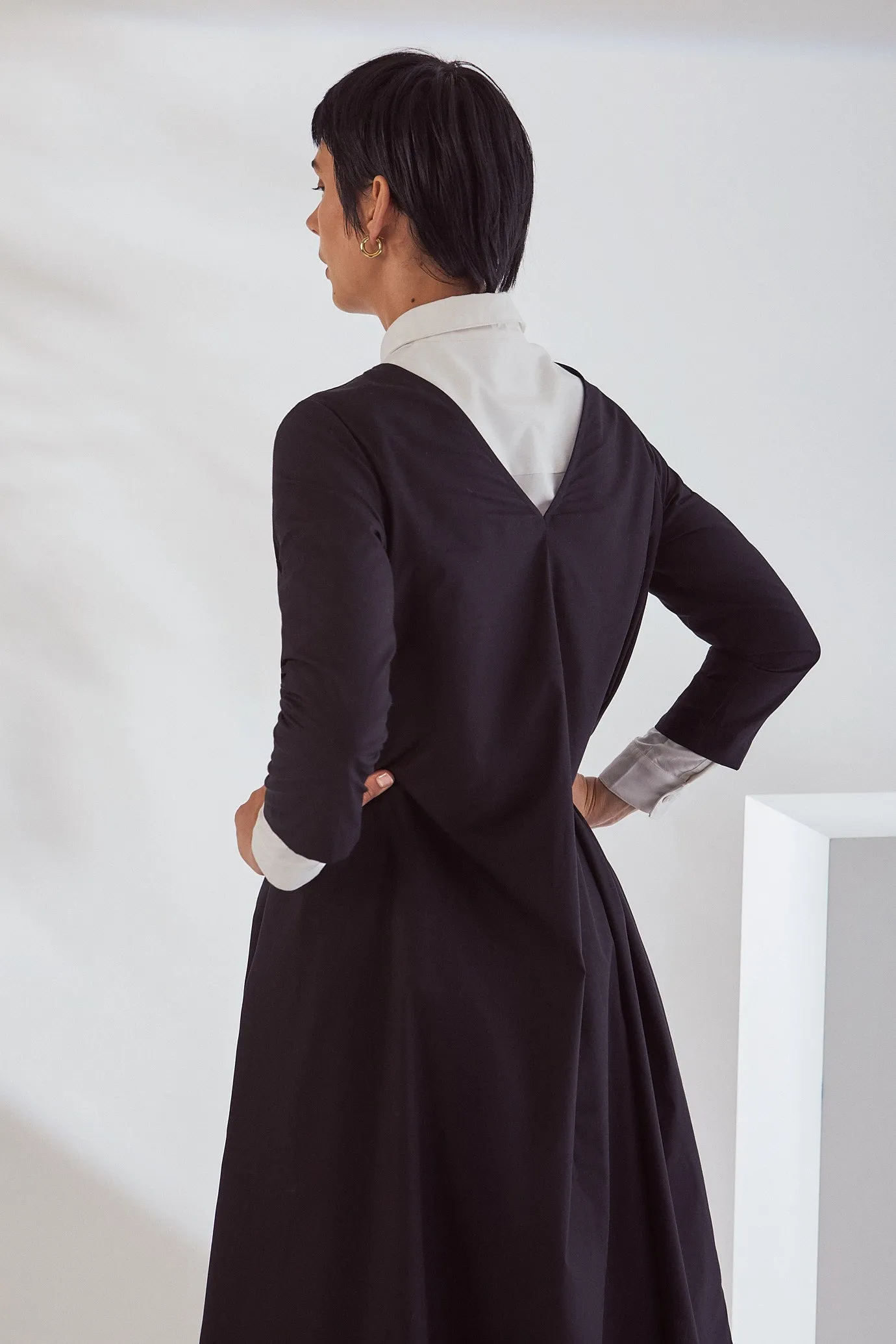 Kowtow Atelier Pleat Dress - Black