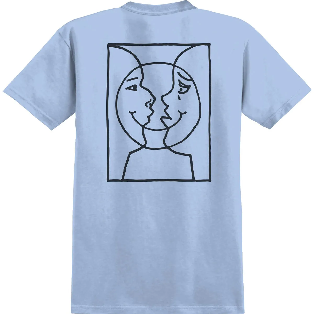 Krooked - Moonsmile Raw Tee Light Blue/Black