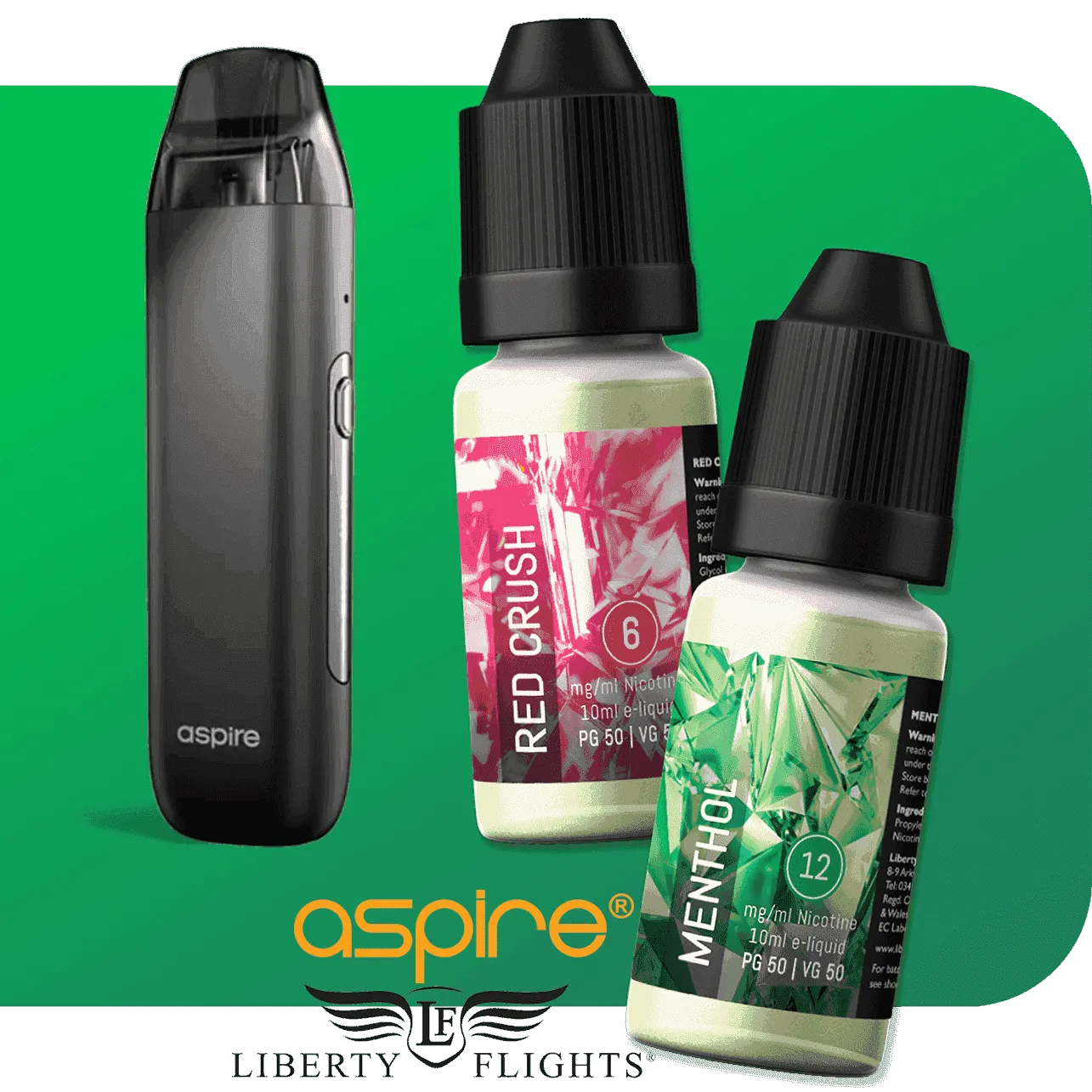 LIBERTY FLIGHTS XO - MENTHOL FLAVOURS - 10 X 10ML OFFER