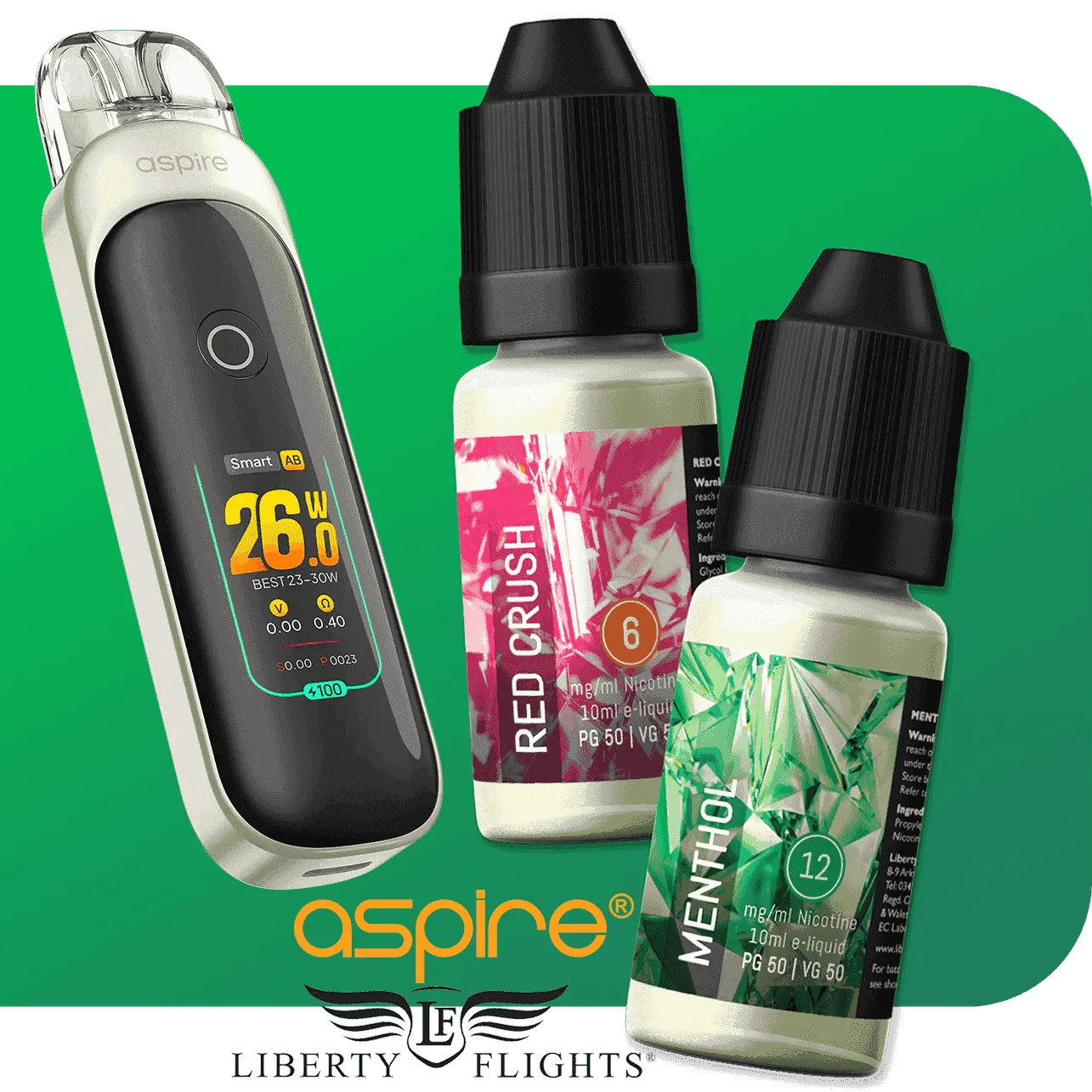 LIBERTY FLIGHTS XO - MENTHOL FLAVOURS - 4 X 10ML OFFER
