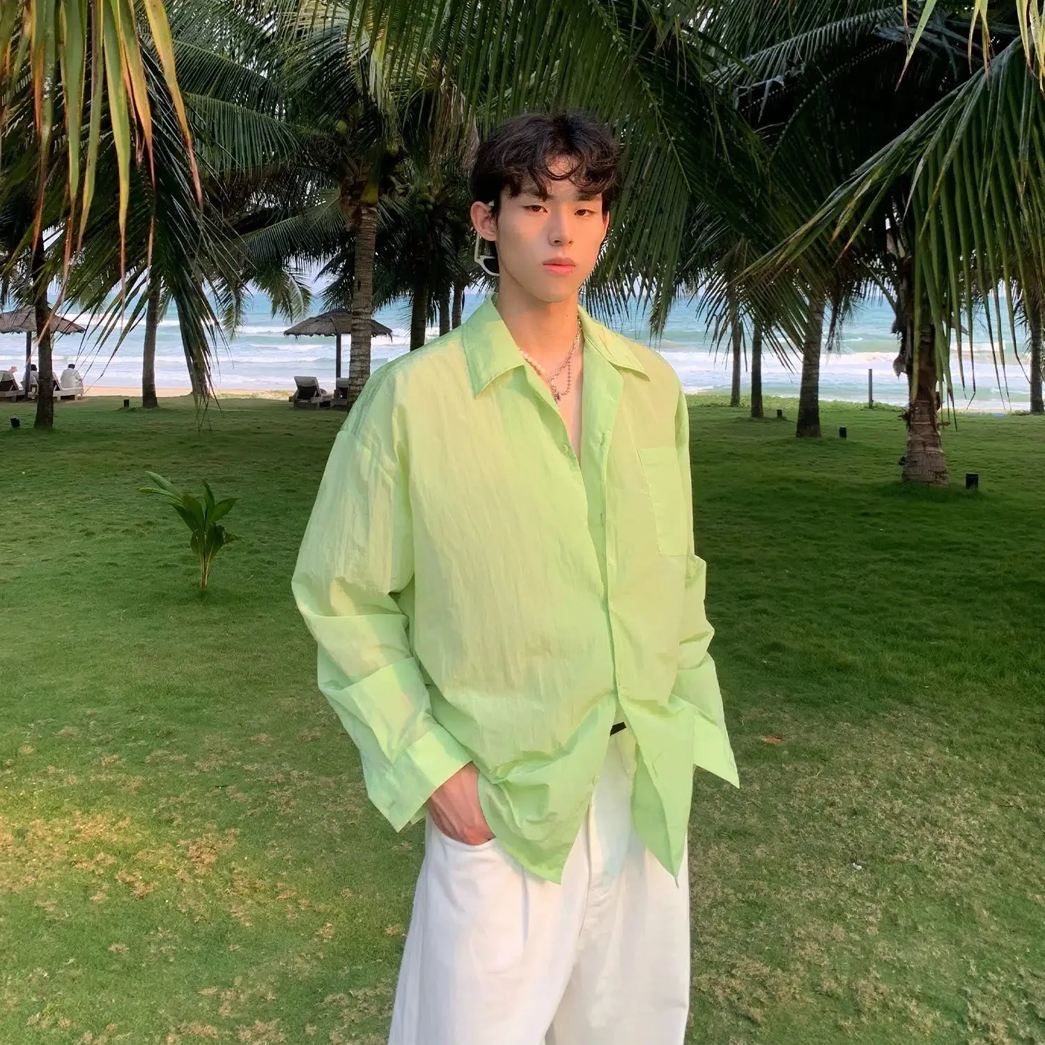 Lightweight Overshirt with Front Pockets