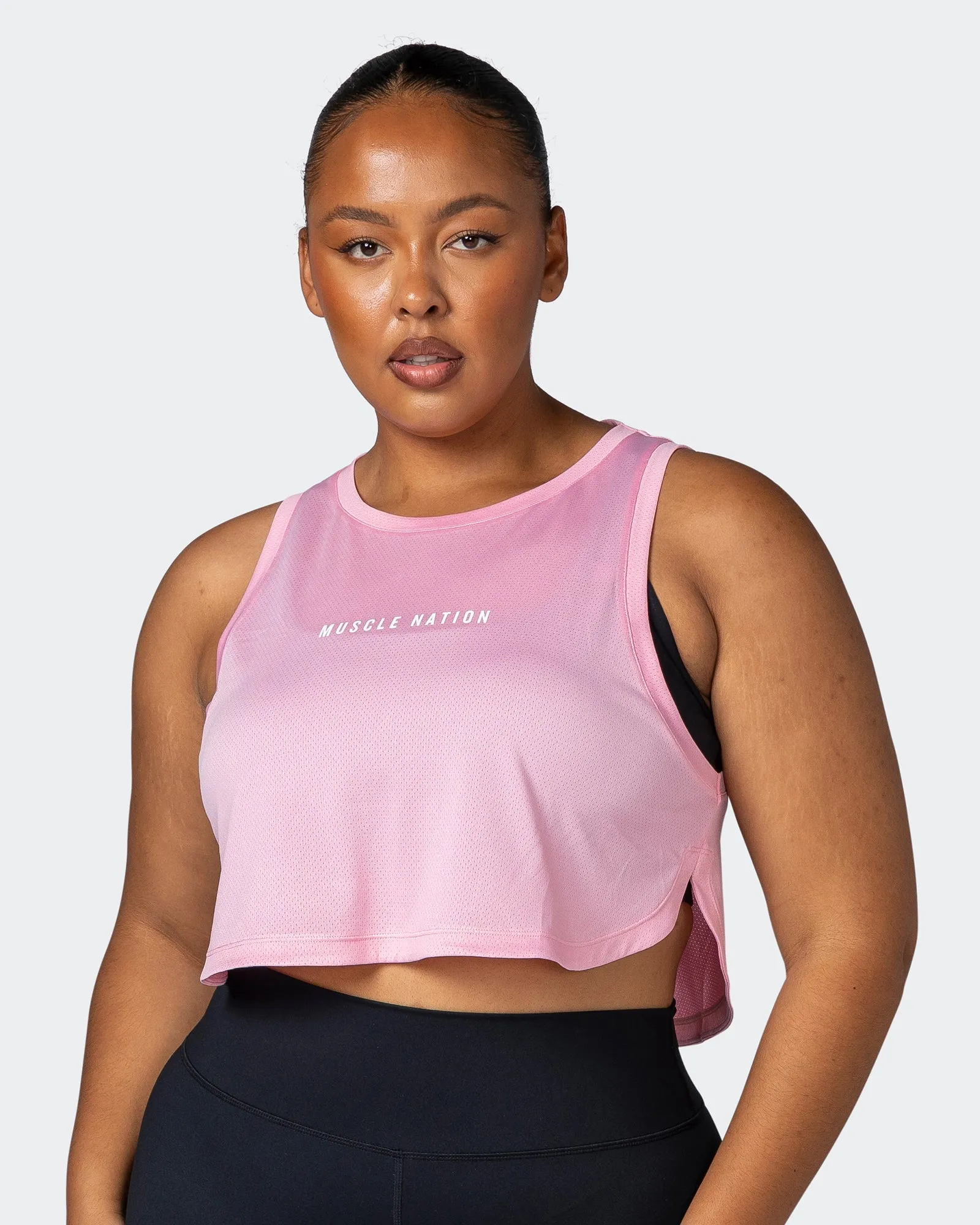 Limitless Cropped Training Tank - Strawberry Pink