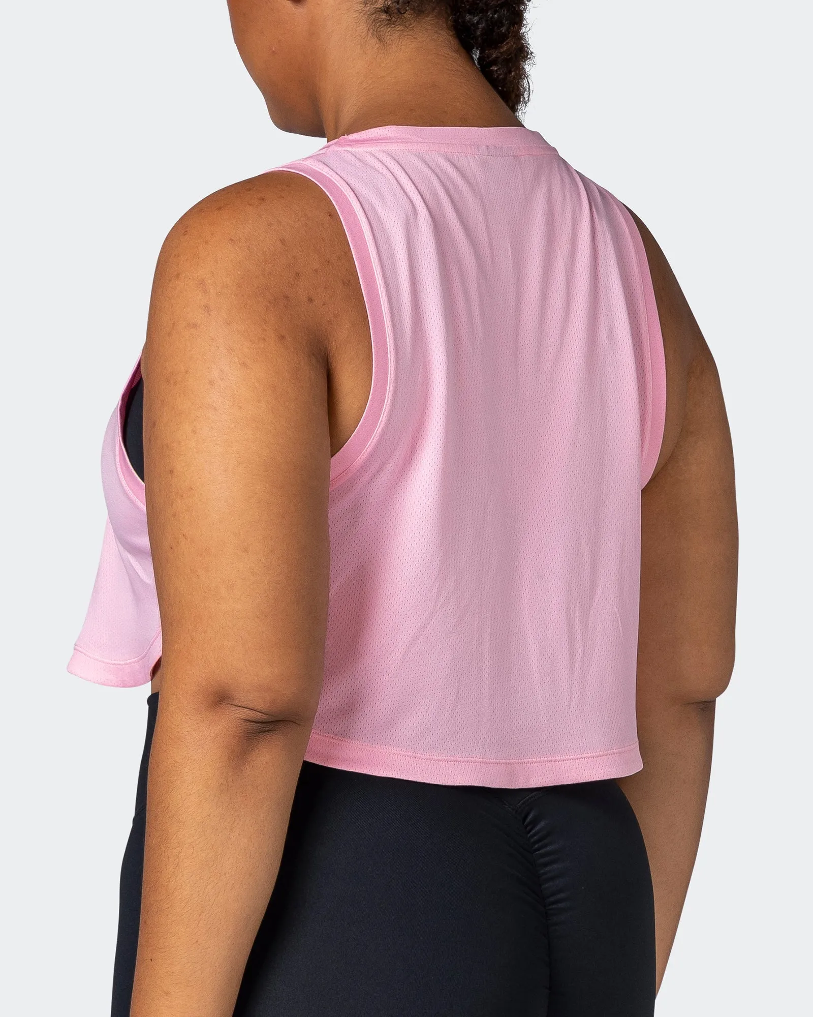 Limitless Cropped Training Tank - Strawberry Pink