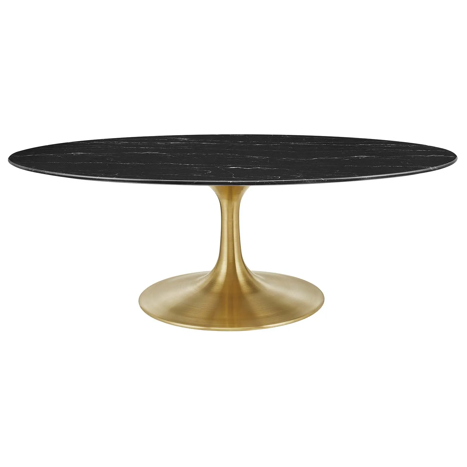 LIPPA OVAL FAUX MARBLE COFFEE TABLE