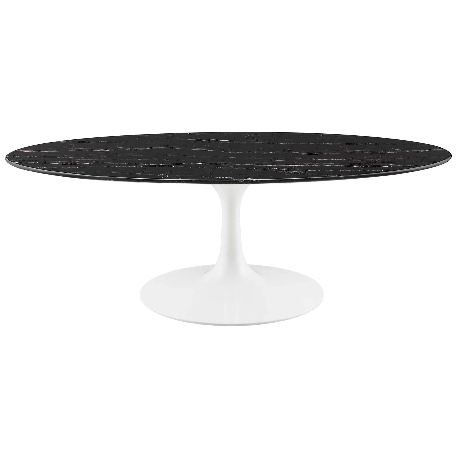 LIPPA OVAL FAUX MARBLE COFFEE TABLE