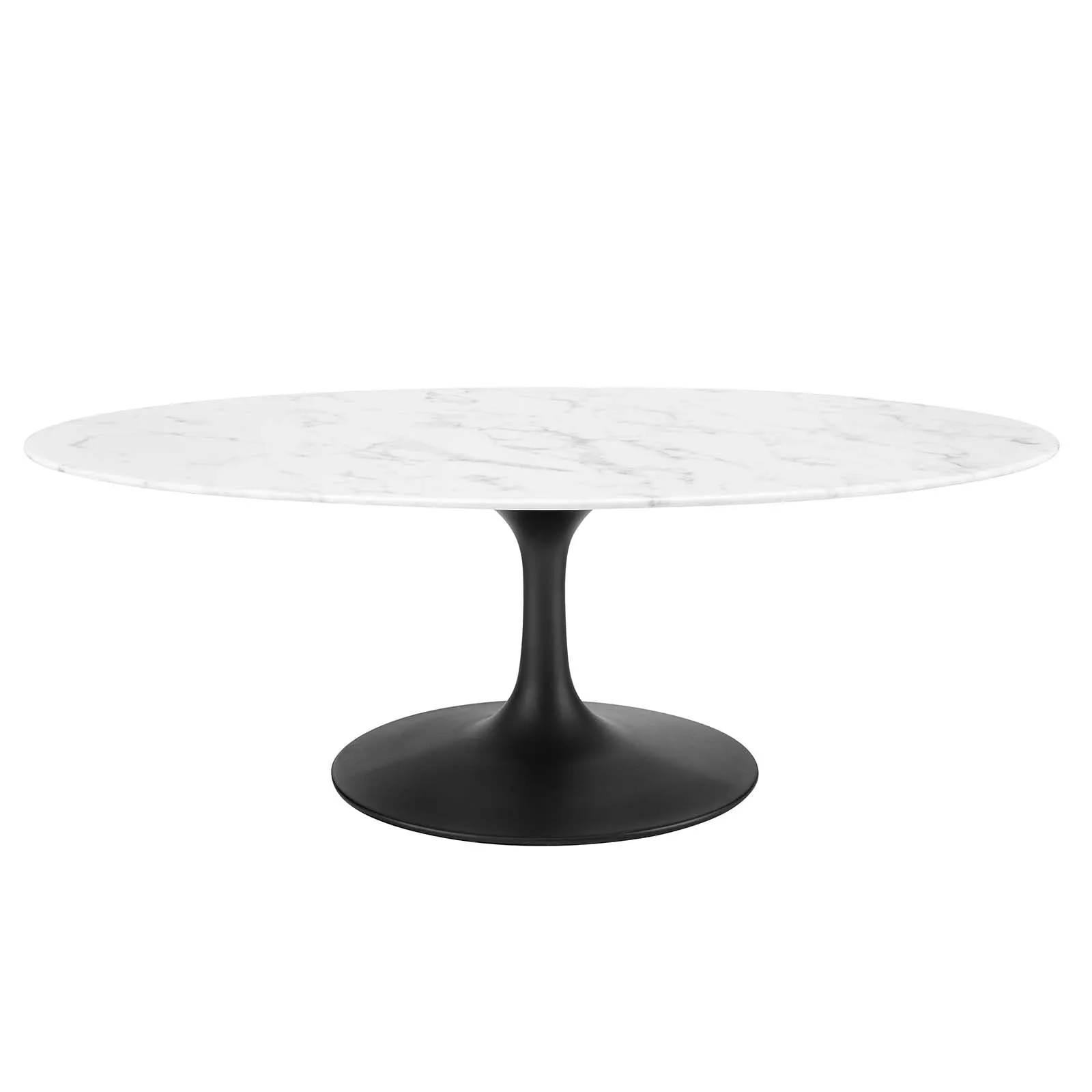 LIPPA OVAL FAUX MARBLE COFFEE TABLE