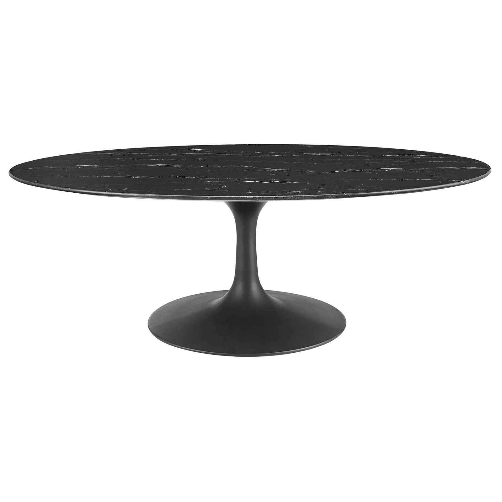 LIPPA OVAL FAUX MARBLE COFFEE TABLE