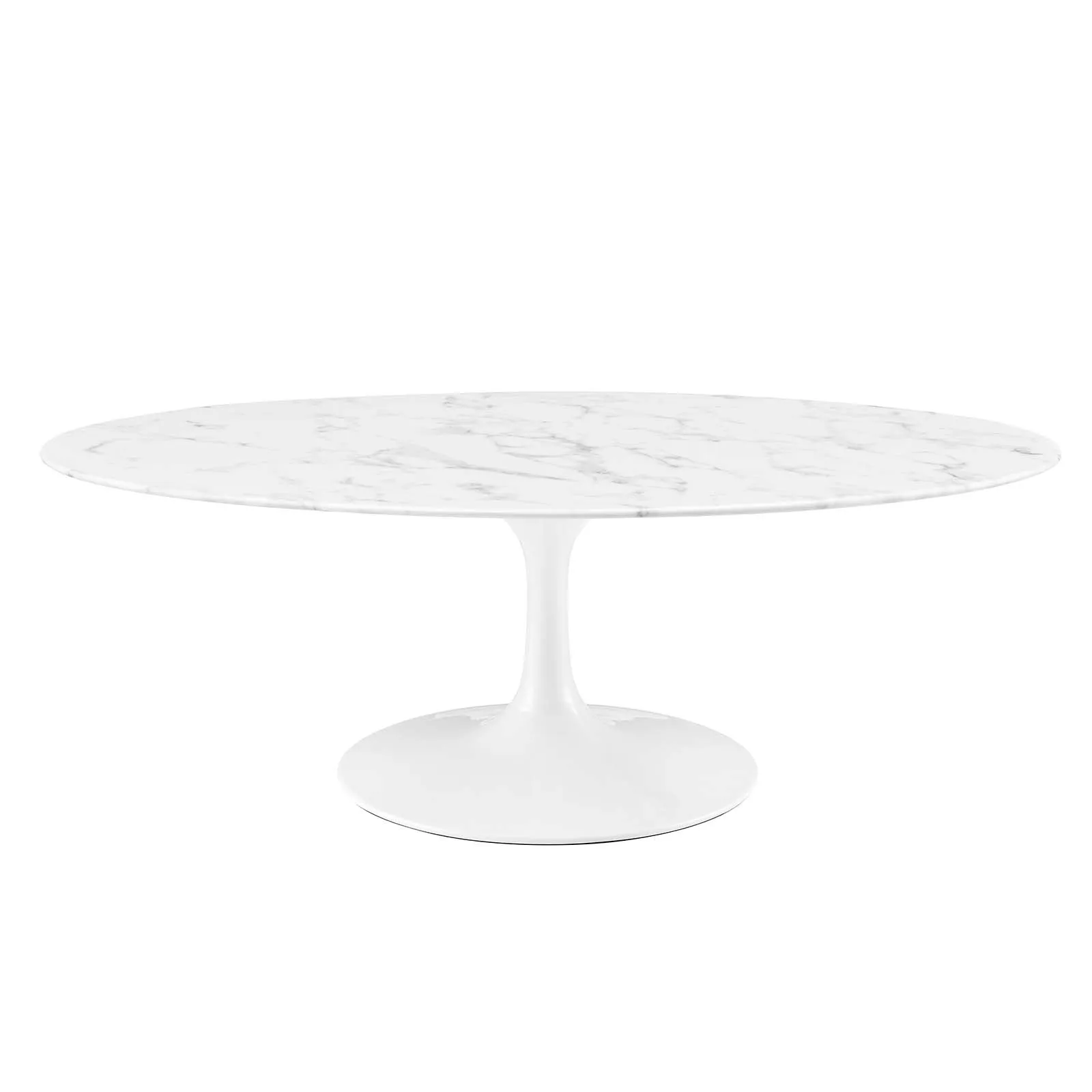 LIPPA OVAL FAUX MARBLE COFFEE TABLE