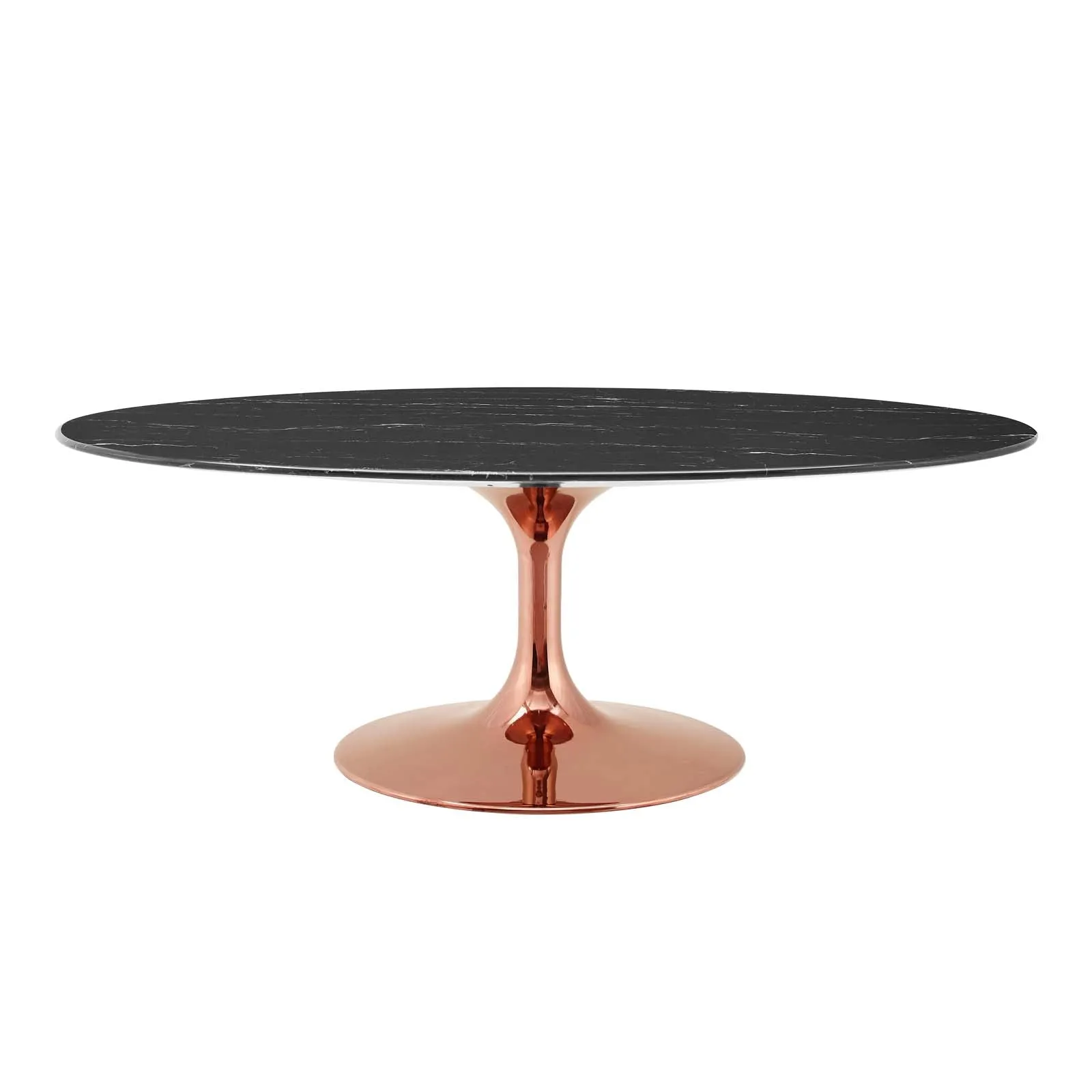 LIPPA OVAL FAUX MARBLE COFFEE TABLE