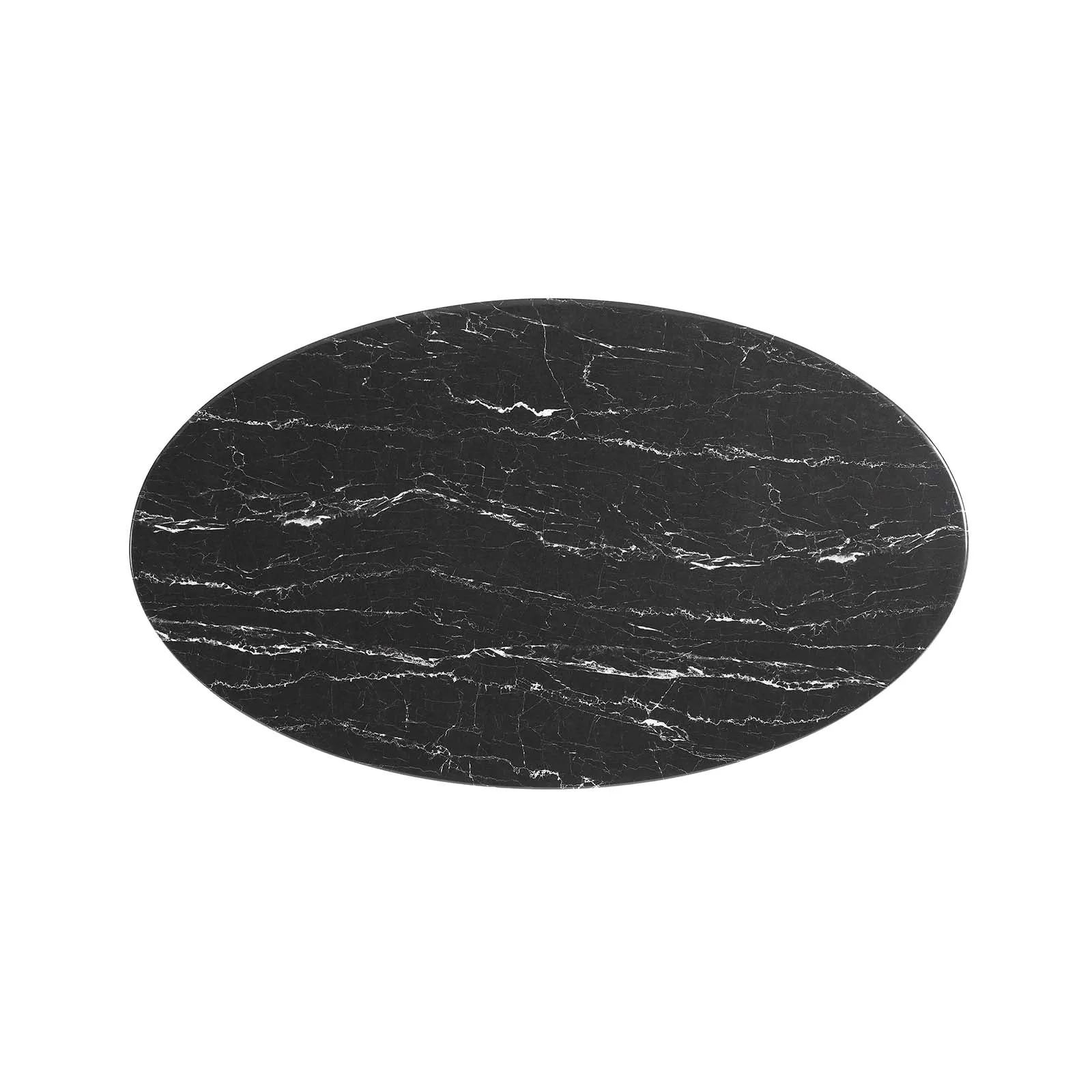 LIPPA OVAL FAUX MARBLE COFFEE TABLE