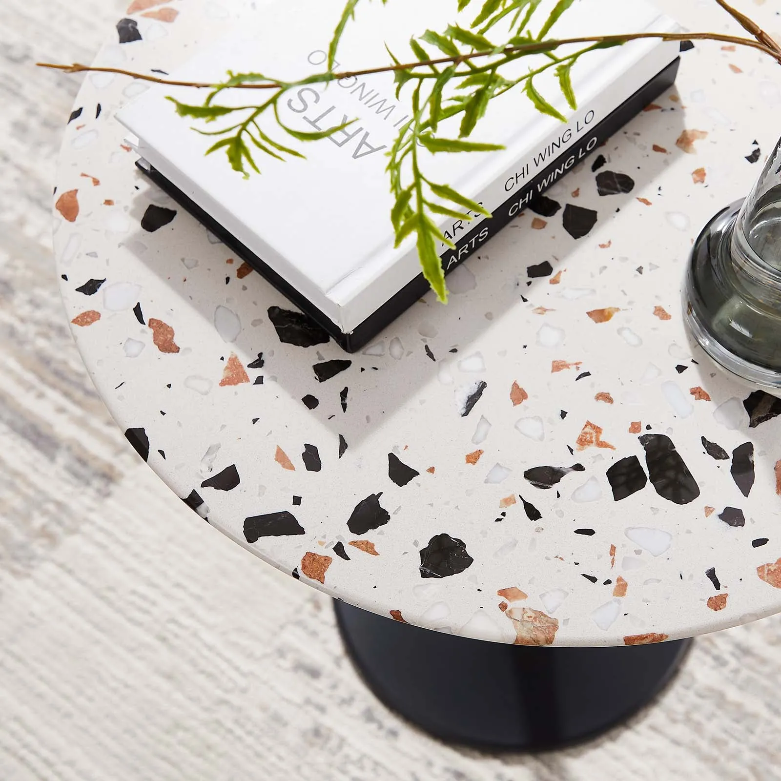 LIPPA ROUND TERRAZZO SIDE TABLE
