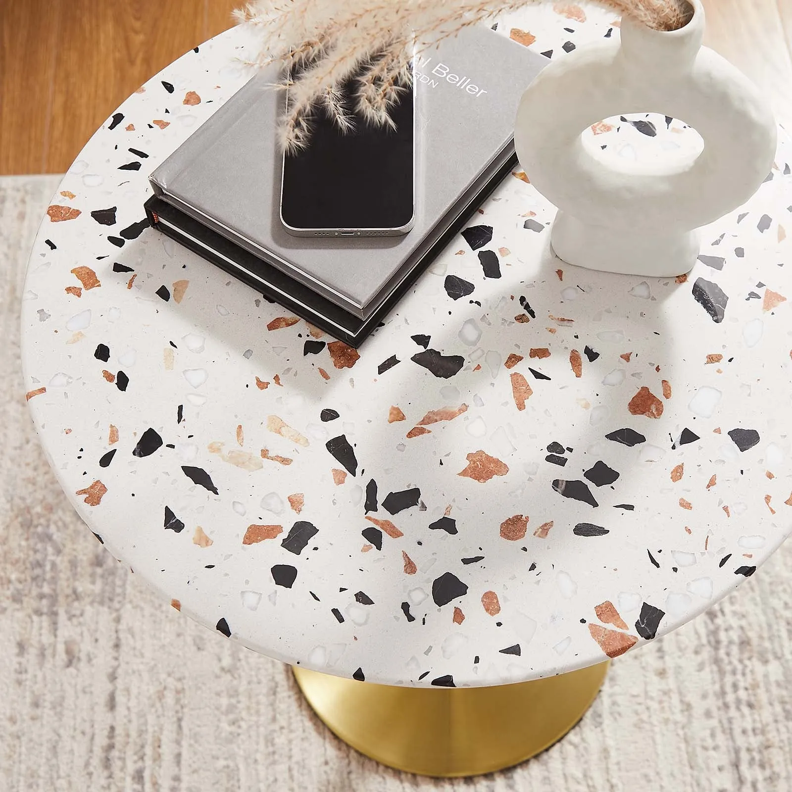 LIPPA ROUND TERRAZZO SIDE TABLE
