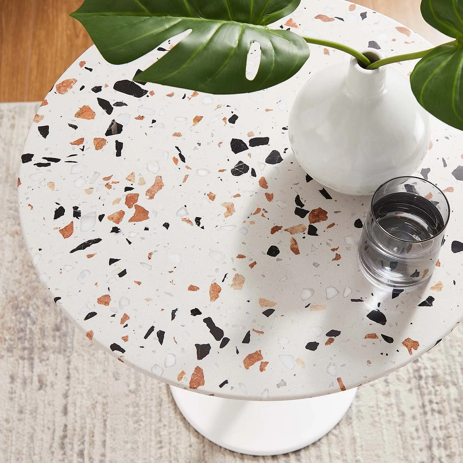 LIPPA ROUND TERRAZZO SIDE TABLE
