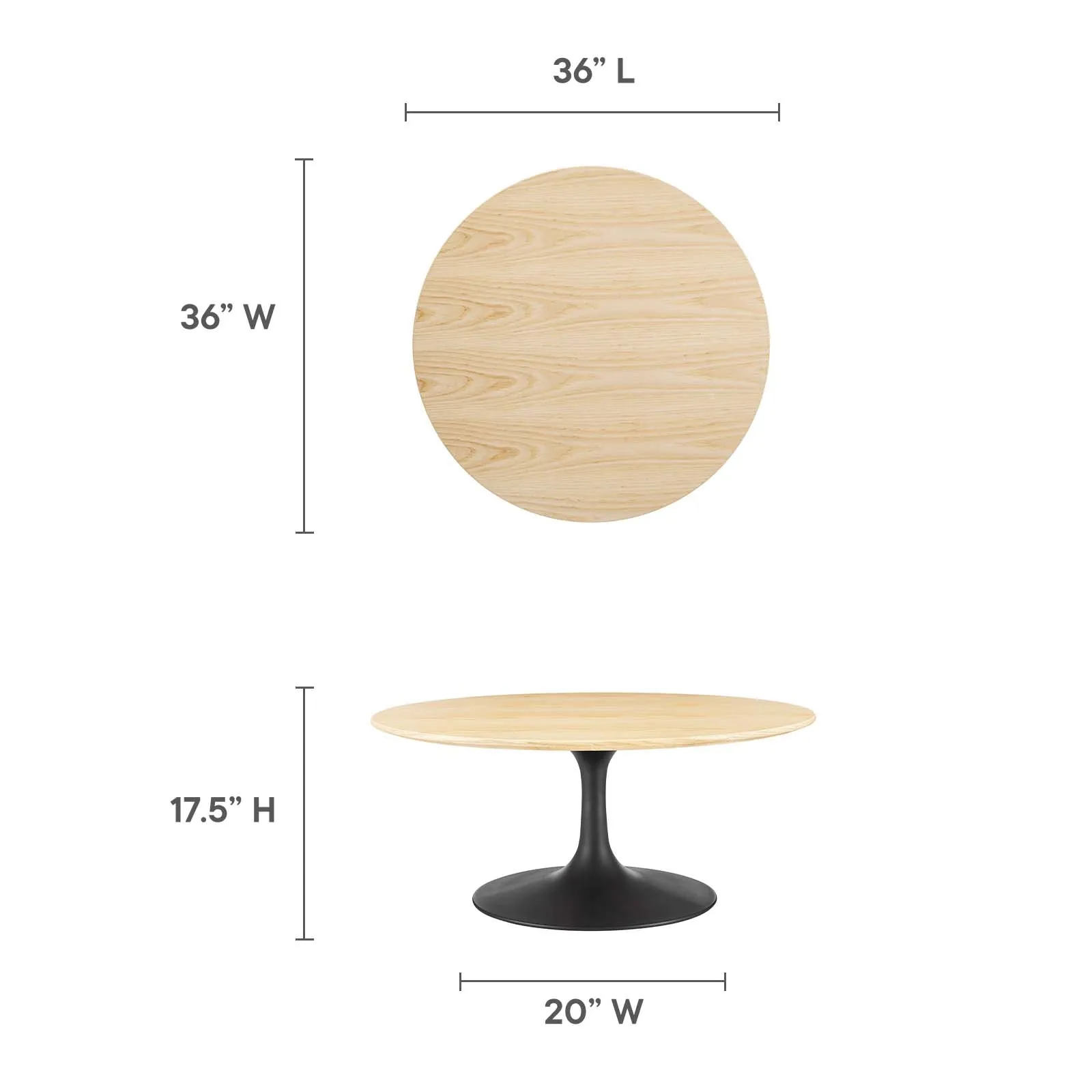 LIPPA ROUND WOOD COFFEE TABLE