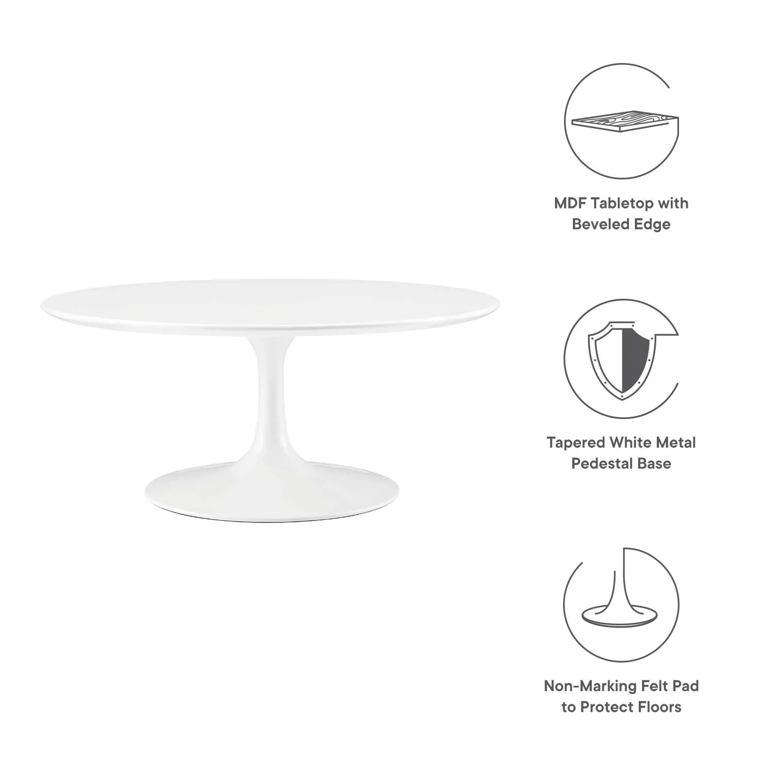 LIPPA ROUND WOOD COFFEE TABLE