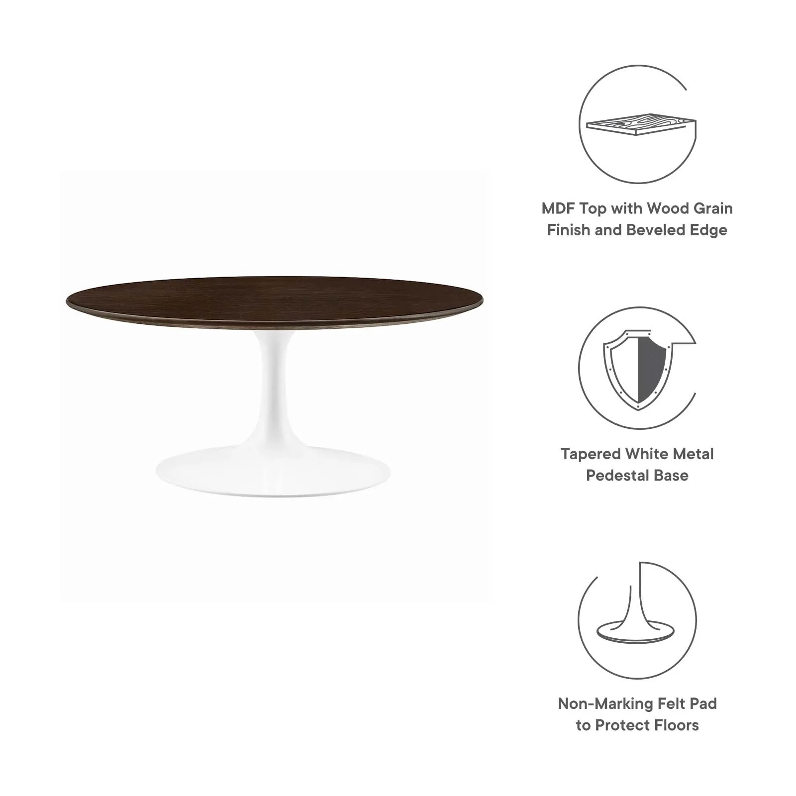 LIPPA ROUND WOOD COFFEE TABLE